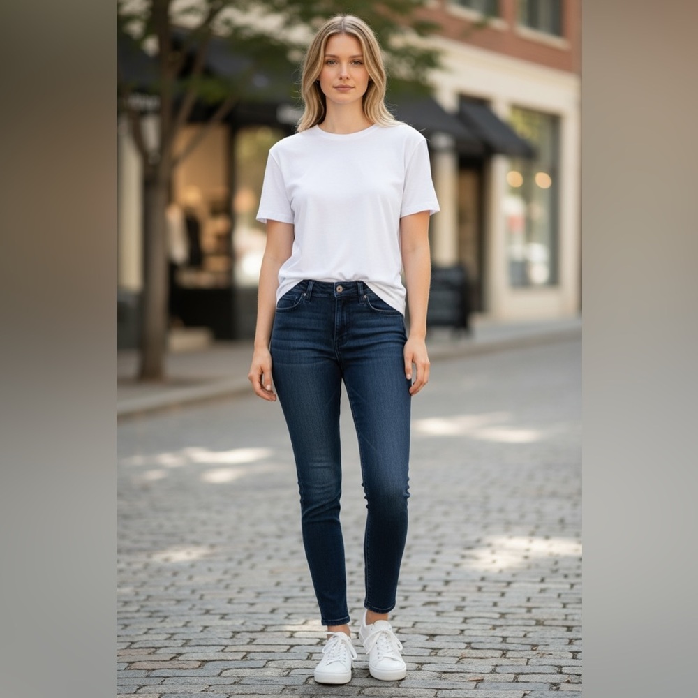 Anthropologie Pilcro and the Letterpress Script Jeans Women's Size 28 Dark Wash